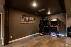 Game room with gaming equipment